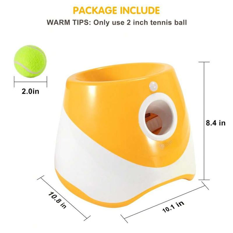 Automatic Dog Ball Launcher with 3 Distance Settings, Includes 3 Mini Tennis Balls (2 Inch), Indoor and Outdoor Interactive Dog Toy, Available in Multiple Colors
